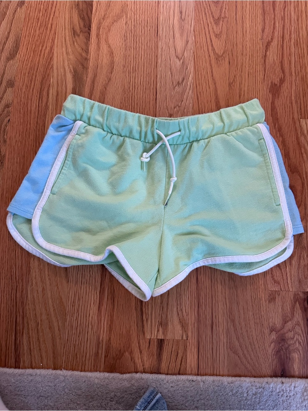 Old Navy Light Green and Light Blue Girls Athletic Shorts